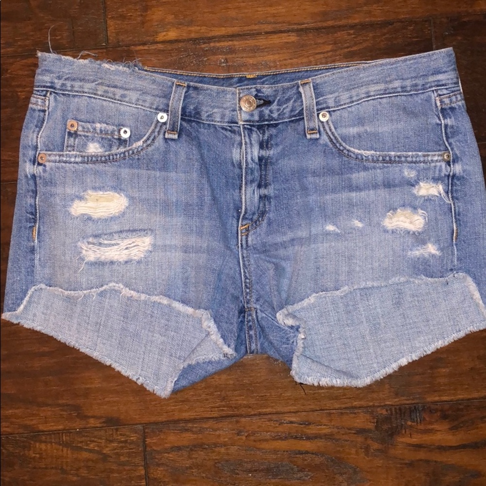 Distressed Rag and Bone Denim Shorts